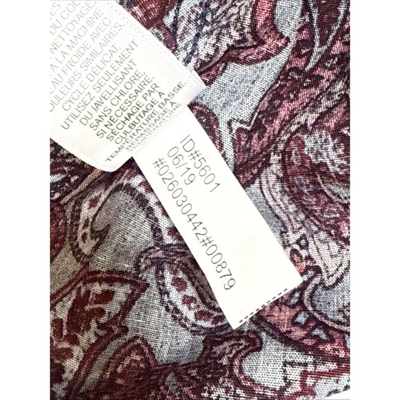 Express Men’s Shirt S Blue Red Floral Extra Slim Button Up Down Long Sleeve - Picture 5 of 9